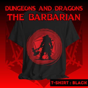 DnD Barbarian T-Shirt: Dungeons and Dragons Fan Tee