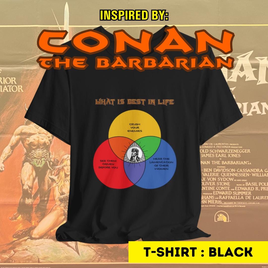 Great t-shirts for The Conan the Barbarian fans - Greatest Props in