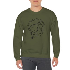 Carp Fishing Jumper, Birthday Gift for Him, funny fishing top Unisex Heavy Blend™ Crewneck Sweatshirt
