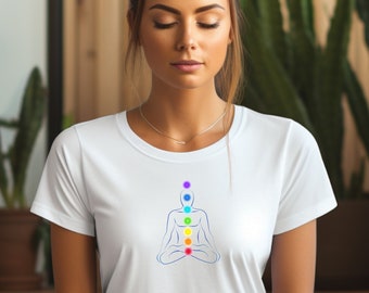 Chakra Buddha Yoga Meditation Chakras Namaste Yoga Top Meditation Shirt 7 Chakras Yoga Clothing Tee T Shirt