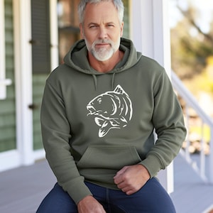 Fishing Hoodie CARP Mens Gift Fishing Gifts for Men Jumper Dad Gifts Sweatshirt Dad Gift Hooded Sweatshirt Unisex
