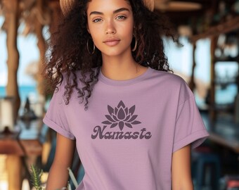 Namaste Yoga T-Shirt Lotus Blume T-Shirt T-Shirt Namaste T-Shirt Yoga-T-Shirt Unisex Motivations-Inspirational Shirt, Meditation Unisex Tee
