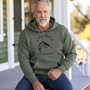 Fishing Hoodie &quot;Ethical Angling Blanked Again&quot; Mens Gift Fishing Gifts for Men Jumper Dad Gifts Sweatshirt Dad Gift Funny Hooded Sweatshirt