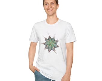 Trichocereus Cactus T-shirt Wachuma Unisex Korte Mouw T-shirt Unisex Softstyle T-shirt Grappig T-shirt