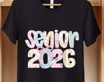 Senior 2026 Shirt, Preppy Senior Shirt, Graduate 2026 Shirt, High School Senior Shirt, Retro Senior Shirt, Graduation Gift