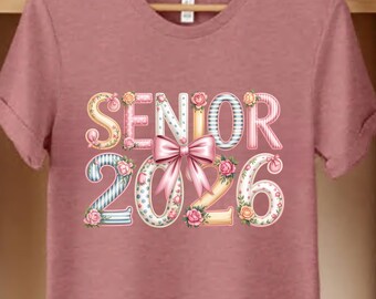 Senior 2026 Shirt, Preppy Senior Shirt, Graduate 2026 Shirt, High School Senior Shirt, Retro Senior Shirt, Graduation Gift
