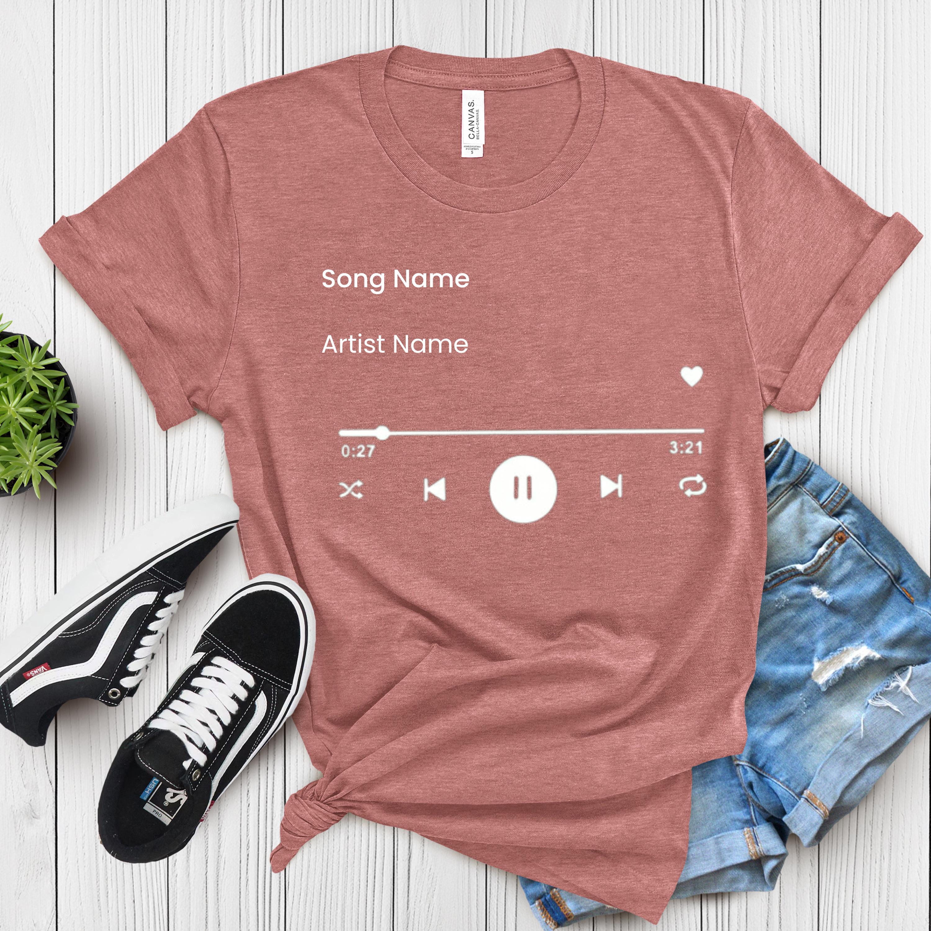 Custom Song Name Shirt Gift For Birthday, Custom Artist Name Shirt, Custom Song Name T-Shirt, Favorite Song Tee, Custom Favorite Artist Tee