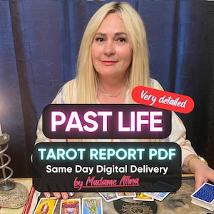 Past Life Einblicke PDF | Seelenreflexion & persönliche Anleitung | Tarot-basierte Interpretation | Personalisierte Digitale Datei