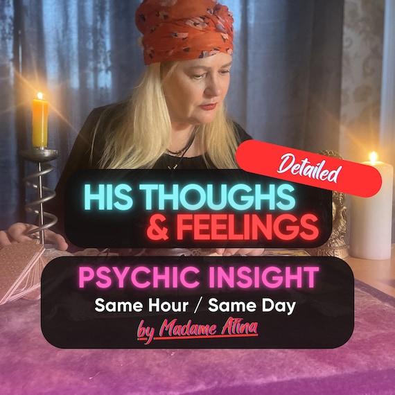 His Thoughts & Feelings Psychic Reading, Accurate Love Insights, Same Day Psychic Reading, Relationship Reading,