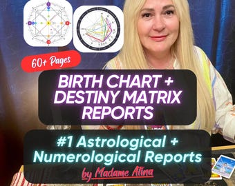 Very Detailed Birth Chart and Destiny Matrix Reading, Detailed Astrology Insights, Same Day Natal Chart Analysis (PDF Report)