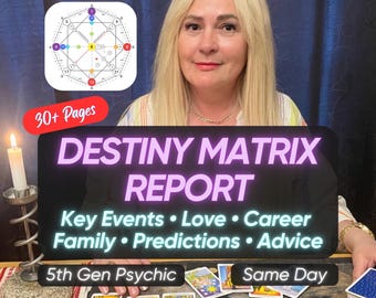 Very Detailed Soul Destiny Matrix Analysis | Numerology Report Reading | Soul Purpose Reading | Money, Love, Talents Reading (PDF Report)