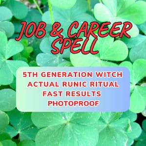 Job and Career Spell, Runic Ritual for Work Success, Fast Results, 5th Generation Witchcraft, Career Growth, Money Energy Boost