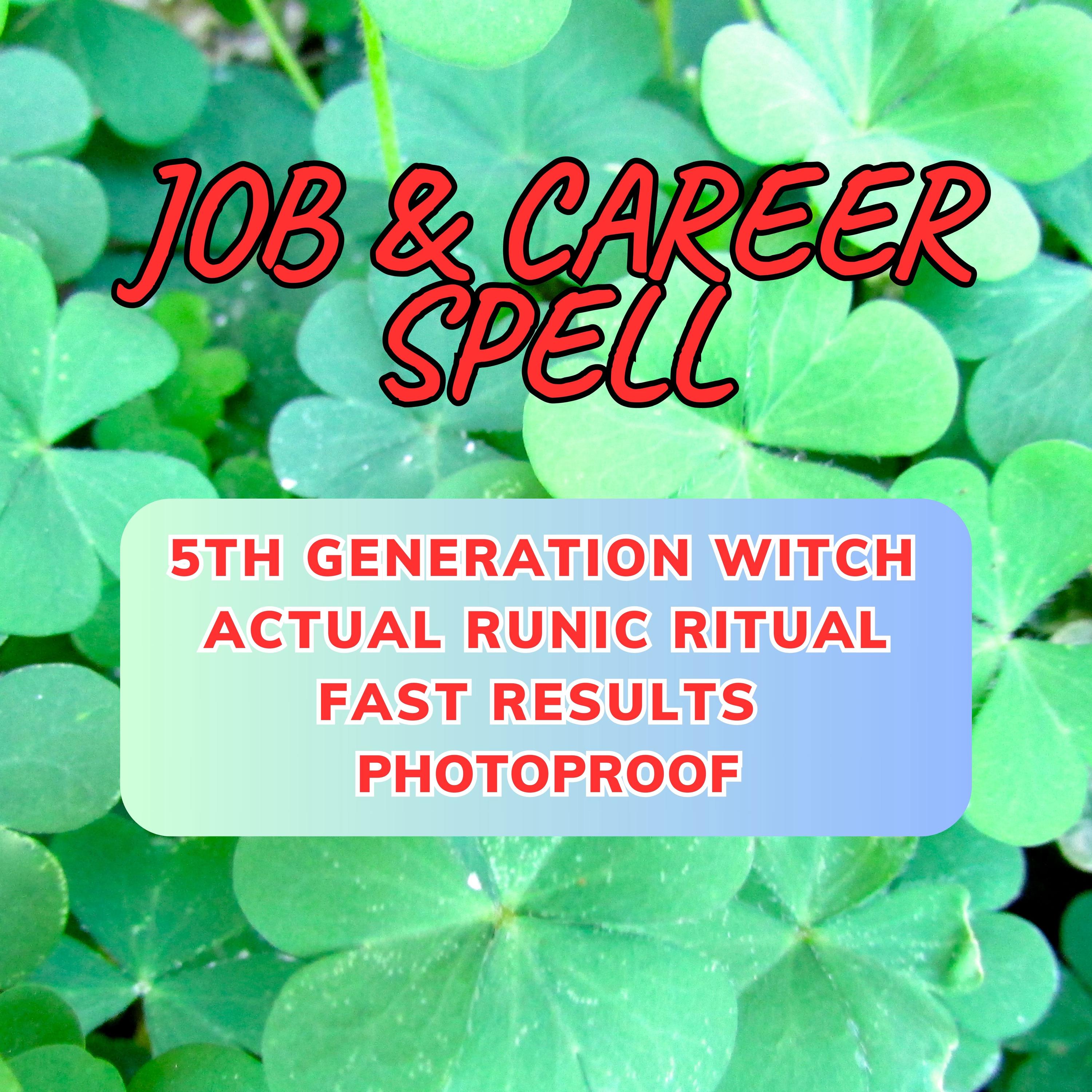 Job and Career Spell, Runic Ritual for Work Success, Fast Results, 5th Generation Witchcraft, Career Growth, Money Energy Boost