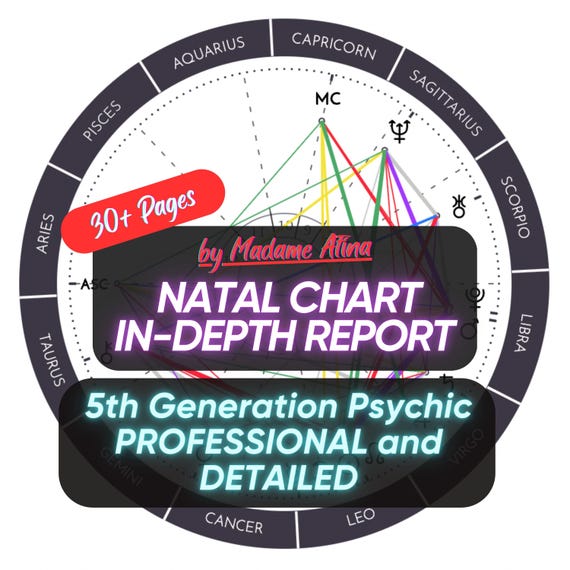 Birth Chart Reading, In-Depth Astrology Reading, Soul Purpose & Zodiac Insight, Fast Delivery, Psychic Natal Chart Reading