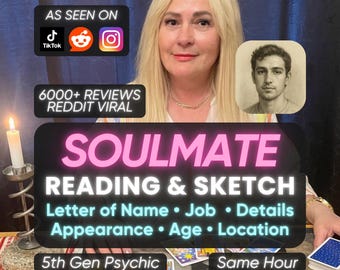In-Depth Soulmate Drawing & Tarot Reading, Soulmate Sketch, Your Future Partner, Your Future Husband, Digital Portrait, Love Predictions