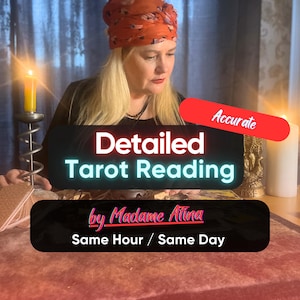 Demandez à Madame Afina Lecture de tarot détaillée, Lecture à la même heure, Lecture psychique, Tarot détaillé, Aperçus immédiats, Orientation spirituelle
