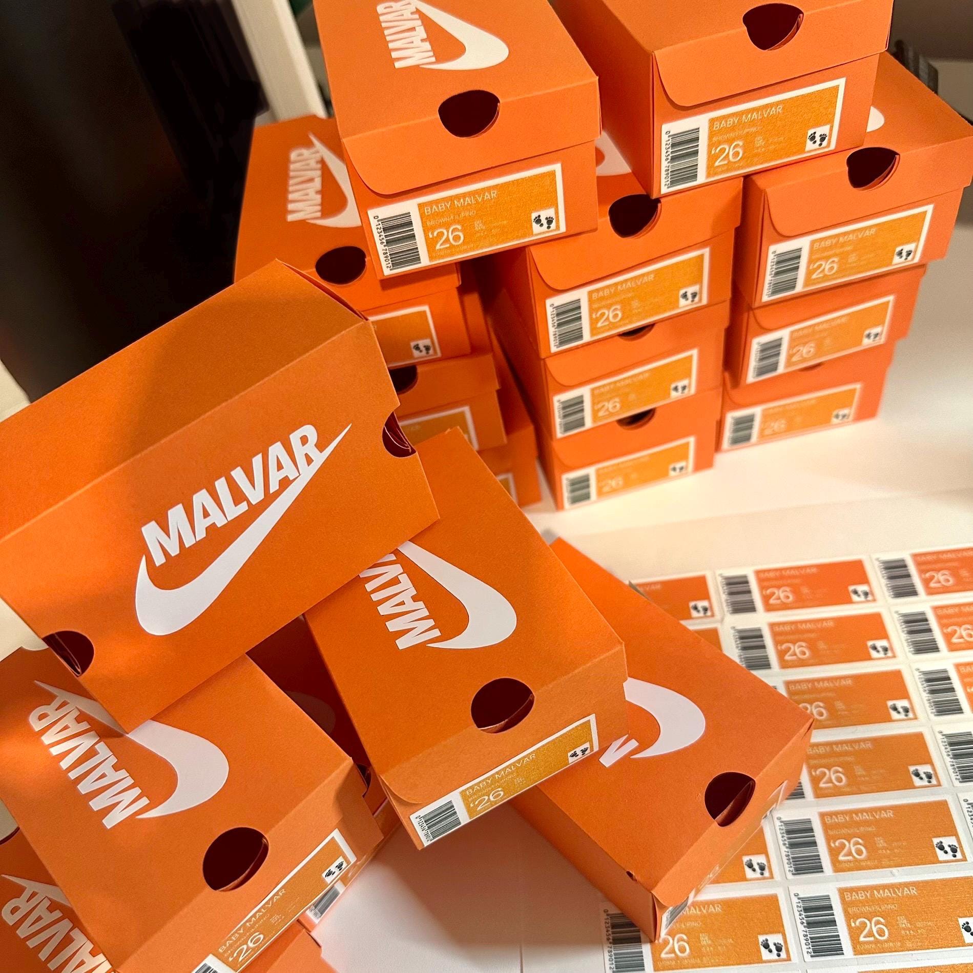 Nike Bright Orange Shoe Box with White Logo Nike Orange Box Nike Orange Shoe Box Open Sneaker Box Nike  main image 2