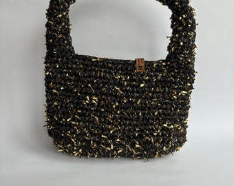 handmade gold sparkle bag