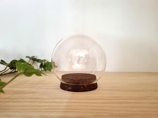 2 Tappi Per Bottiglie E Decanter In Legno Con Sfera E Sughero - Diametro 55 Mm, Set Di Ricambio Per Vino