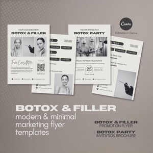 Botox Filler Marketing Flyer Template: Beige Med Spa Promotion (Canva Editable)
