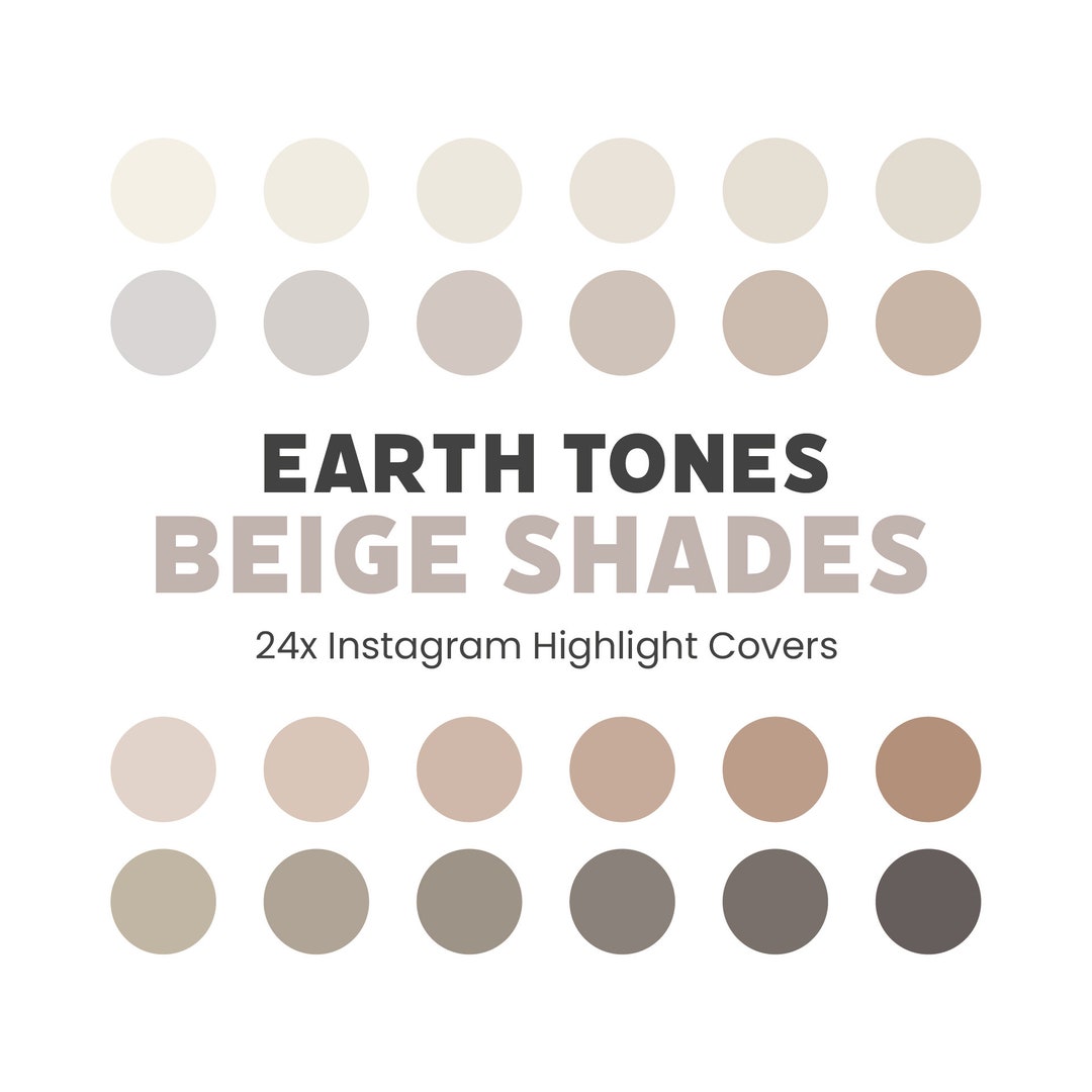 Beige Earth Tones Instagram Highlight Covers: 24 Neutral Shades ...