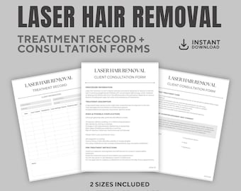 Formulario de consentimiento para depilación láser y registro de tratamiento (PDF)