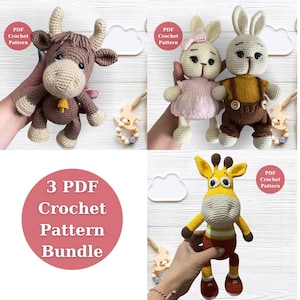Crochet Patterns Bundle, Crochet Toy Patterns,  Amigurumi pattern Bundle pdf, Easy Holiday Amigurumi Crochet Pattern Pdf ,Digital