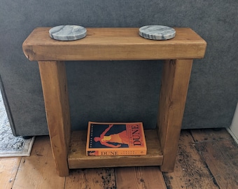 Handcrafted Rustic Side Table made from Recycled Wood - Recycle Revolution