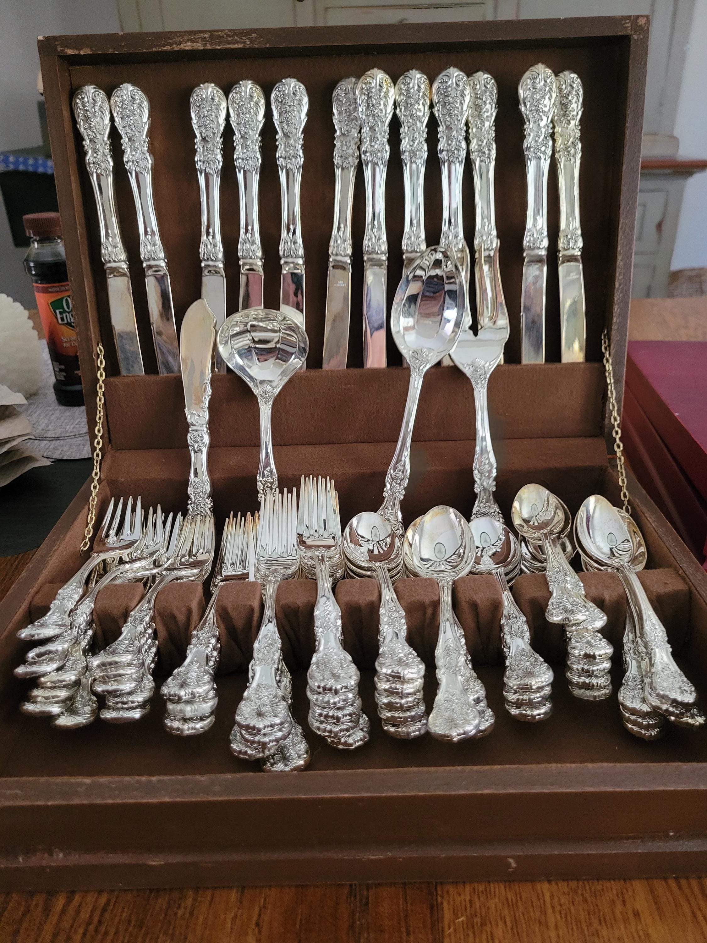 64 Rogers China Silver plated flatware set