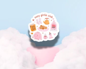 Cozy Girlie Club / pegatina / recatada / linda / Navidad / otoño