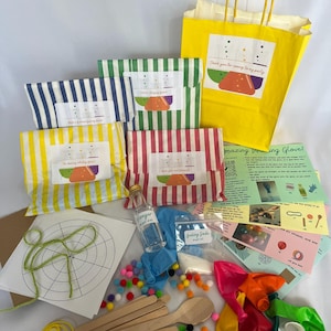 Personalised Science Party Favour Bags: Kids STEM Experiment Activity Kit, Pre Filled