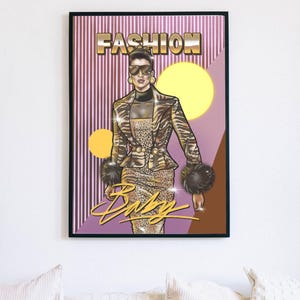 Moda Bebé Arte impresión l A5 A4 A3 l Ilustración de modo, años 90