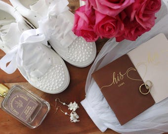 Customized Pearl Sneakers: Weddings, Bachlorette, Baby and Bridal