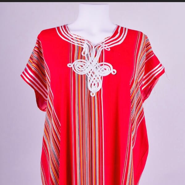 Moroccan Bohemian Kaftan, Casual Dress ,Traditional Maroccan Gandoura