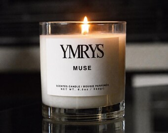 MUSE Luxury Candle | Rock Rose & Crimson Opium | YMRYS