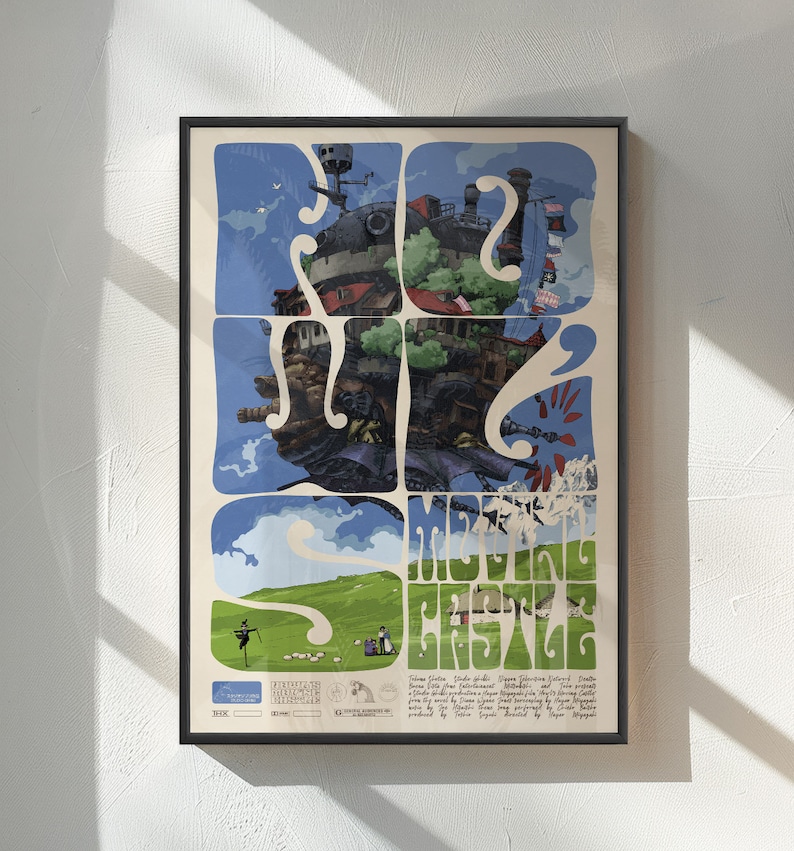 Enchanted Steampunk Art
Magical Castle Illustration Fantasy Poster
Howl's Journey Art
Witch of the Waste Design
Skyward Adventure Aesthetic
Spirited Moving Fortress
Howl's Dreamscape Artwork
Japanese Animation Poster
Mystical Sky Creatures