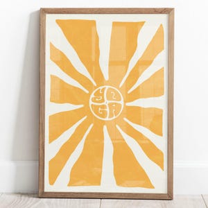 Yoga Sun Rays Poster - Embrace Calm, Balance, and Inner Peace