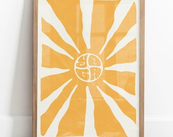 Yoga Sun Rays Poster - Embrace Calm, Balance, and Inner Peace