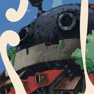 Howl's Moving Castle poster / Studio Ghibli Film poster / Hayao Miyazaki poster / howl's moving castle poster gift/ alternative film poster howl's / howl's poster / film poster gift / movie print gift / studio ghibli poster gift / studio ghibli art