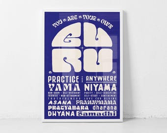 You Are Your Own Guru Poster - Indigo Blue Variant