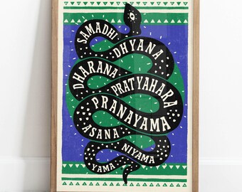 From the Circle of Life and Death to Enlightenment - poster. Blue and green variant