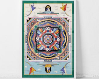 Compassion Mandala - Poster - Green Variant