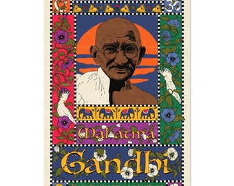 Mahatma Gandhi. Large format print with hanger