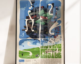 Howl's Moving Castle. Studio Ghibli. Film poster. Hayao Miyazaki.
