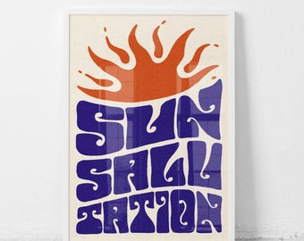Sun Salutation Poster: A Powerful Tribute to Solar Vitalization Print