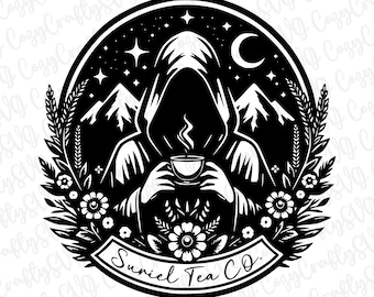 Suriel Tea Co  Svg Png Dxf Cut | Gift for Bookworms, Fantasy Readers Gift, Bookish Celestial Book Lovers Booktok ACOTAR Inspired Graphic