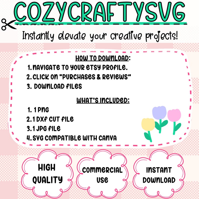 Instantly elevate your creative projects! SVG, PNG, JPG, DXF Cut Files included. Instant high-quality download. Works in Canva. How to download: Navigate to your Etsy profile and click on purchases and reviews