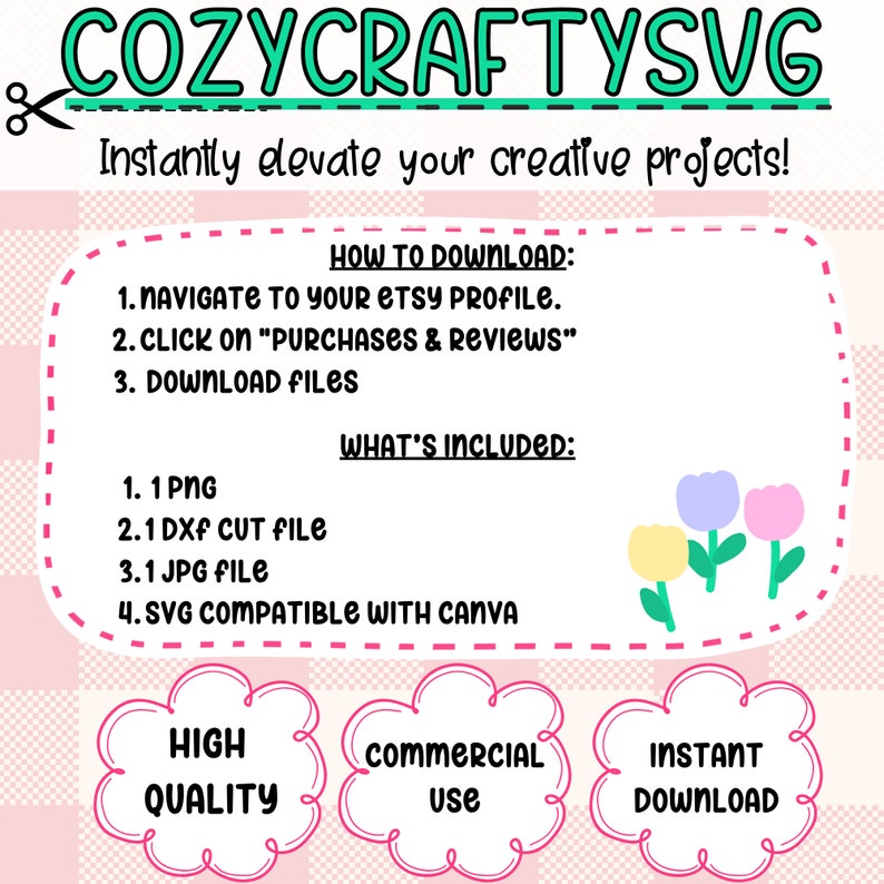 Instantly elevate your creative projects! SVG, PNG, JPG, DXF Cut Files included. Instant high-quality download. Works in Canva. How to download: Navigate to your Etsy profile and click on purchases and reviews