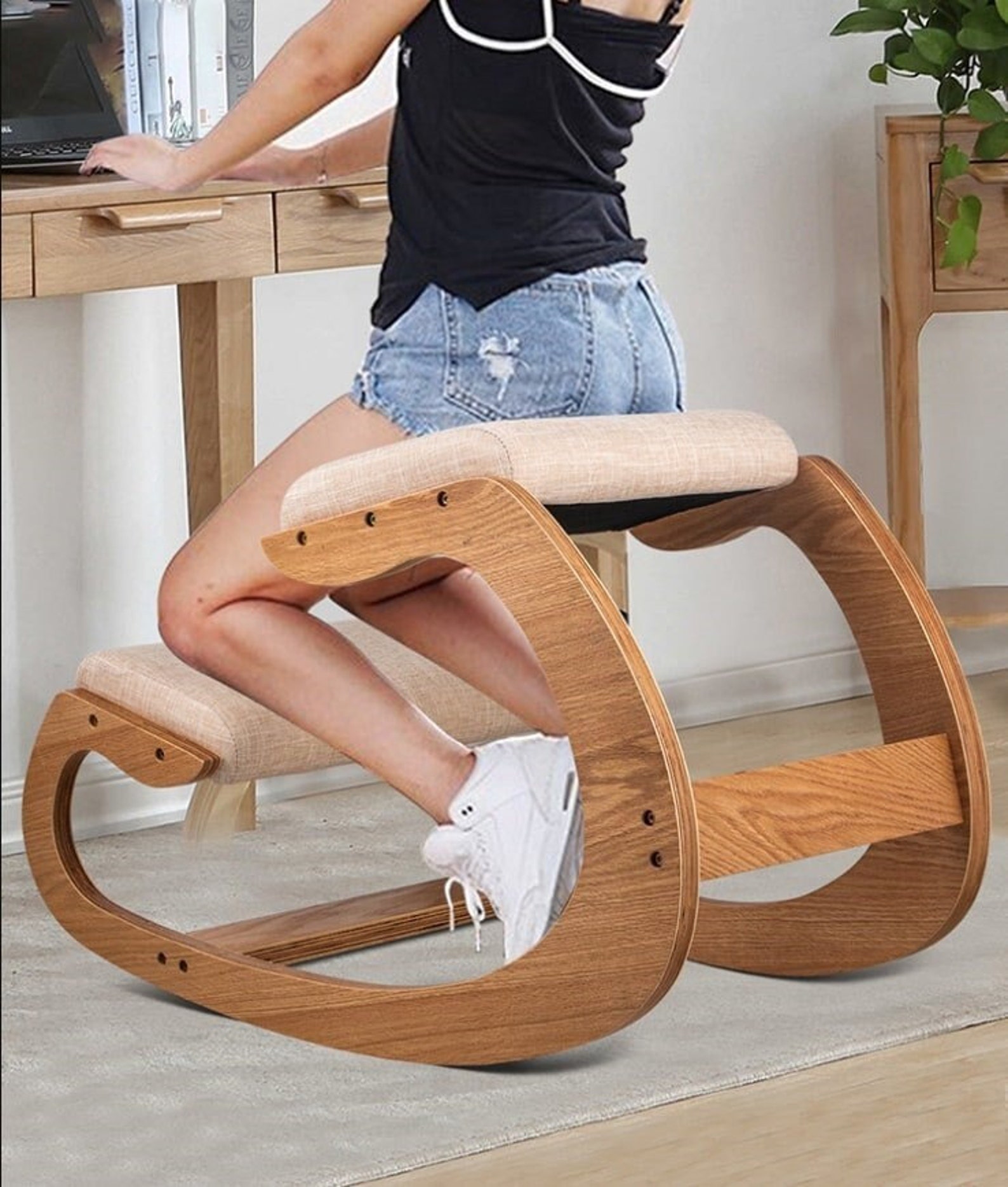 Office Chair, Modern Wooden Chair, Rocking Chair, Office Stool, Wooden ...