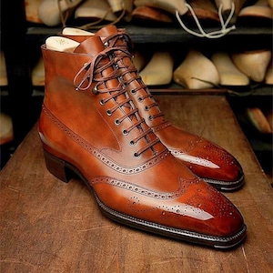 Buy New Men's Fashion Bespoke Vintage Design Chelsea Style Brown ...